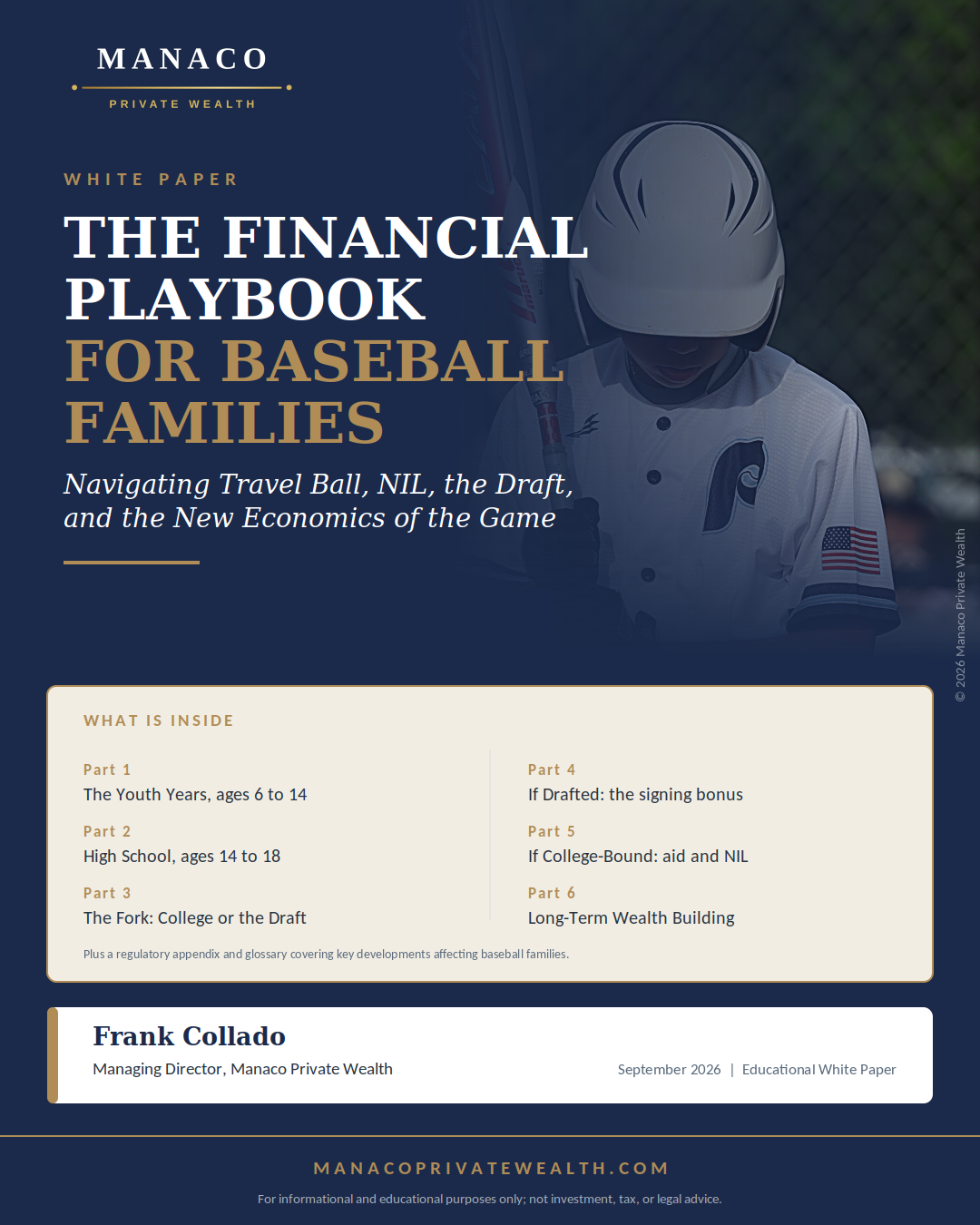 The Financial Playbook for Baseball Families — white paper cover